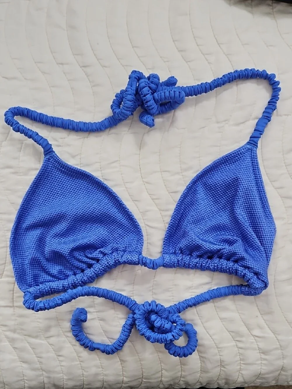 aerie Blue Textured Two-Piece Bikini Set